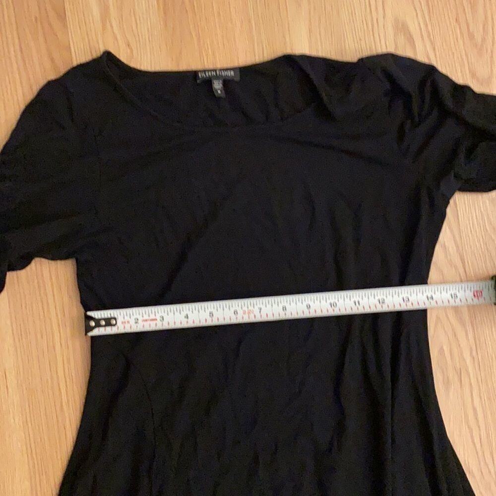 Eileen Fisher black 1/2 sleeve dress size medium. - Picture 9 of 11